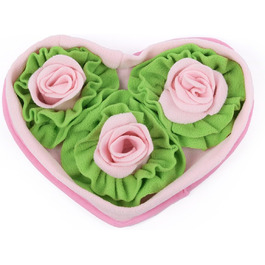 Килимок-нюхалка для собак, інтелектуальна іграшка для собак, килимок для нюхання та тренування, інтерактивний килимок для тварин, для середніх та маленьких собак, Love Pink Roses, 32*22 см