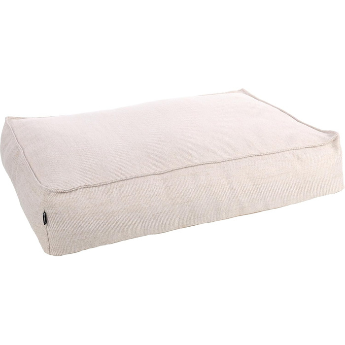Ортопедичне ліжко для собак Flamingo Baldar – прямокутне, бежеве, 80 см | Зручне місце для сну для собак! (Подушка Baldar прямокутна бежева 100x70x18 см)