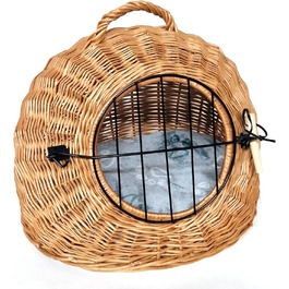 Тігана - Корзина-лежанка для котів з лози, 45 см, з подушкою