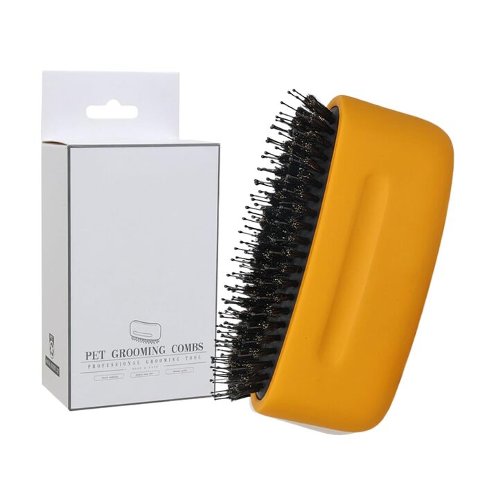 Бурштянна щітка для вичісування підшерстка собак та котів | Гребінець для грумінгу | Аксесуари для догляду за довгошерстими тваринами