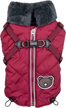 Пуловер Puppia Isolde для собак, з коміром-стійкою та блискавкою, з інтегрованим повідком, зелений, розмір M, зелений (виноградний, XX-Large)