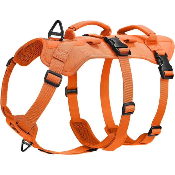 Нагрудник для собак OneTigris T-Bone тактичний, еластичний, з 2 ручками, анти-вислизання, регульований, для полювання, прогулянок, тренувань, активного відпочинку (зелений, M)