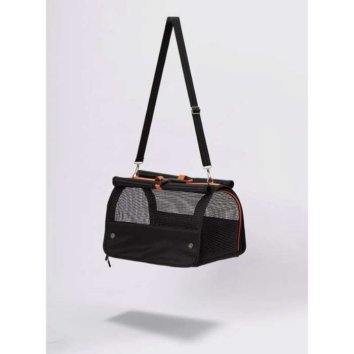 Переносна сумка для котів та маленьких собак BRAVE PAWS – схвалена авіакомпаніями, дихаюча та складна – ідеальна для подорожей (Чорний)
