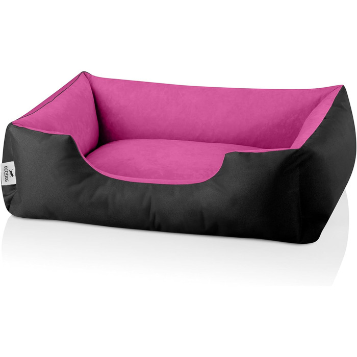 Лягушковий лежак для собак BedDog LUPI, м'який лежак-корзинка для маленьких собак, чорно-сірий, 70x55x18 см