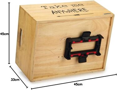 Дерев'яний велосипедний кошик Beeztees K&Bz, 45 x 33 x 45 см, чорний