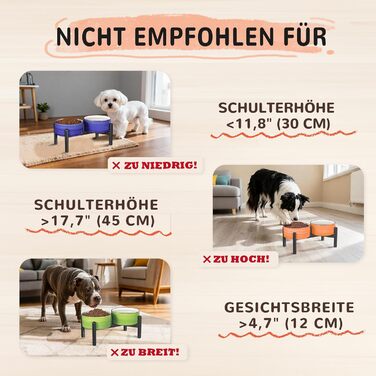 Керамічна годівниця для собак на підставці з нержавіючої сталі - подвійна годівниця для маленьких та середніх собак, антиковзаюча, для корму та води, 350г/660мл, 15см, блакитна