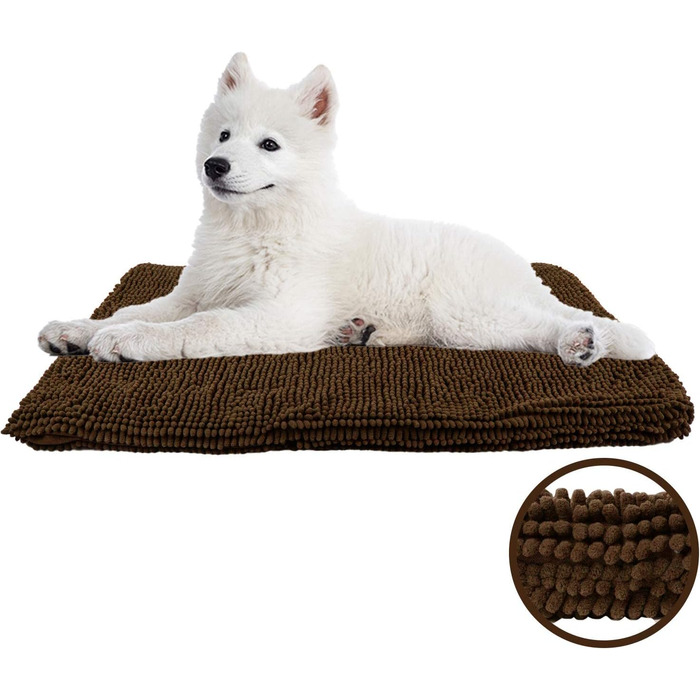 My Doggy Place Downtown Pet Supply килимок для собак і котів, мікрофібра, водопоглинаючий, пральний, коричневий, 119x74 см, для великих собак