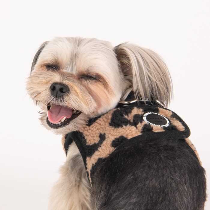 Шлея Puppia Serval Harness B для малих і середніх собак, регульована, бежева, комфортна