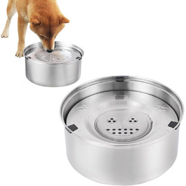 Миска для собак Mivanta 3L без розбризкування, з нержавіючої сталі 304, з неслизьким дном, для великих собак, slow feeder, миється в посудомийній машині, витоки уникнено