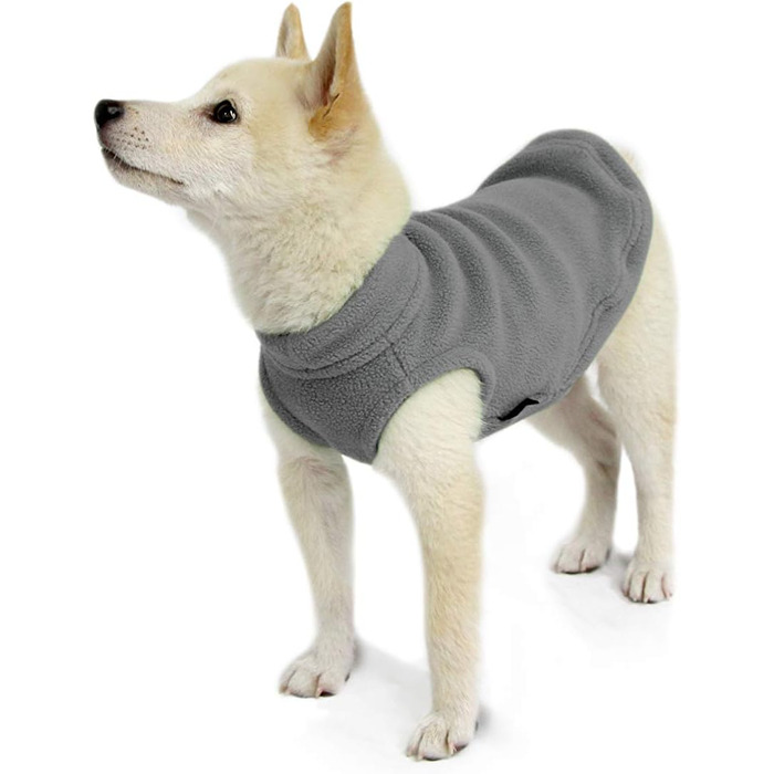 Жилет для собак Gooby з м'якого флісу, сорочка-худі, розмір Small, сірий колір