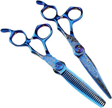 Набір професійних ножиць для грумінгу собак 6 дюймів: прямі та розріджуючі ножиці для догляду за шерстю