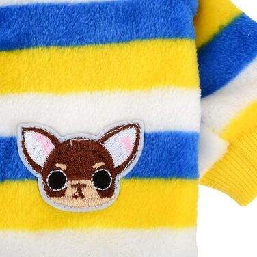 Теплий зимовий пуловер для собак ZUNEA з флісу. Підходить для чихуахуа, котів та інших дрібних порід. Колір: блакитний. Розмір: L (XL)