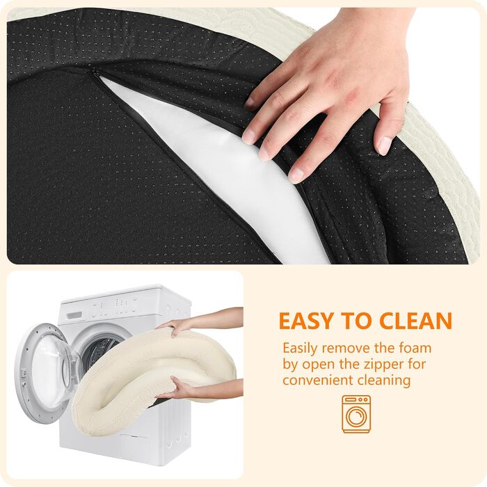 Кругле ліжко для собак середніх порід, котяче ліжко, м'яке, зручне, корзина для собак, донат, ліжко для собак, знімний, антиковзкий килимок, Ø 70 см, бежеве, 70 x 70 x 20 см