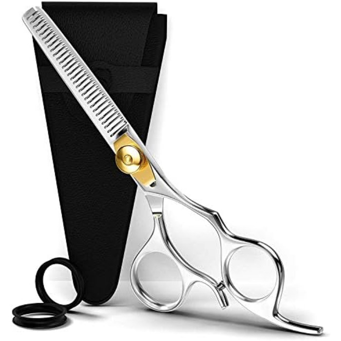 Набір професійних ножиць для стрижки волосся Suvorna 5.5 дюймів (2 шт.) - ножиці для фрізурів, барберські ножиці, ножиці для розрідження волосся. Для салонного використання, підходять для жінок та чоловіків