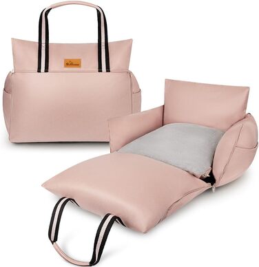 Автокрісло для собак (водонепроникний бустер) з ручками та кишенями, до 13,6 кг – рожевий