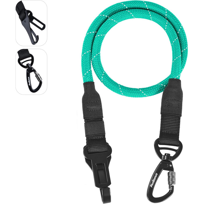 Автомобільний нашийник-пояс для собак PetBonus, надійний кріплення, для малих, середніх та великих собак, блакитний