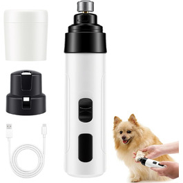 Електричний точилка для кігтів собак Profi Krallenschleifer, для всіх домашніх тварин, 2 швидкості, тихий, білий