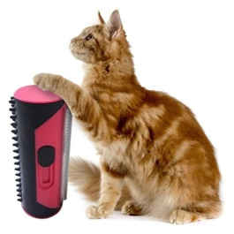 Щітка для вичісування підшерстка собак та котів 3-в-1, рожева