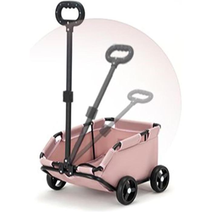 Транспортна переноска для собак та котів на колесах, складна | Рожева переноска-тролей для собак та котів