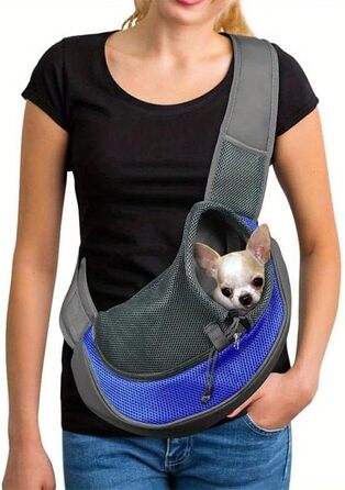 Тканинна переноска для собак маленьких порід, сумка-переноска для цуценят на плечі, переноска для домашніх тварин з регульованим плечовим ременем, переноска для собак у сітці, переноска для котів, для маленьких тварин, переноска для собак, для подорожей (
