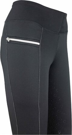 Лазура - зимові рейдінг легінси для жінок та дітей Ліза | термо-легінси для їзди верхи | з силіконовим повним обтиском & кишенею для телефону | дихаючі зимові рейдінг штани | екіпірування для верхової їзди в багатьох кольорах та розмірах 42 Чорний
