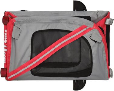 Причіп для велосипеда для собак та інших домашніх тварин. Червоно-чорний, Oxford-тканина, 122x52x53 см