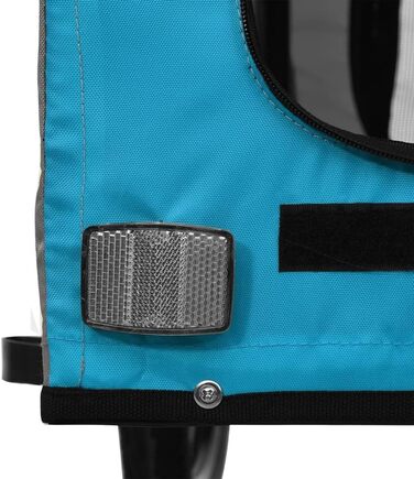 Причеп для тварин (133,5x69x73,5 см, блакитний та сірий)