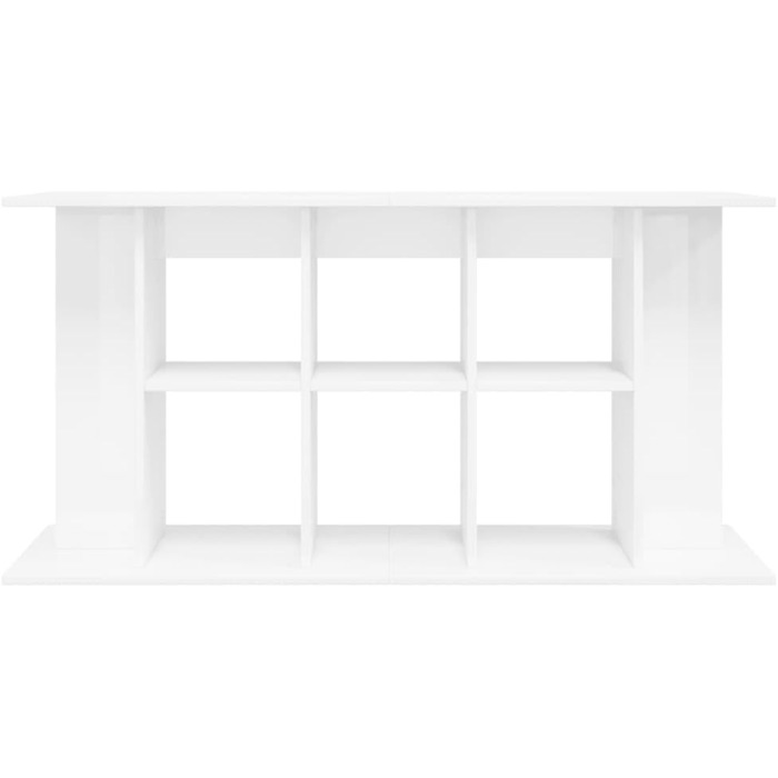 Тумба для акваріума Rantry 120x40x60 см, багатошарова деревина, білий глянець, для дому, вітальні та спальні