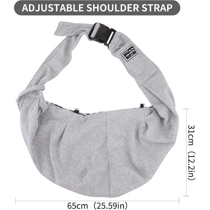 Транспортна сумка для собак та котів з плечовим ременем, для маленьких собак та котів, для подорожей на відкритому повітрі (блакитна, сіра)