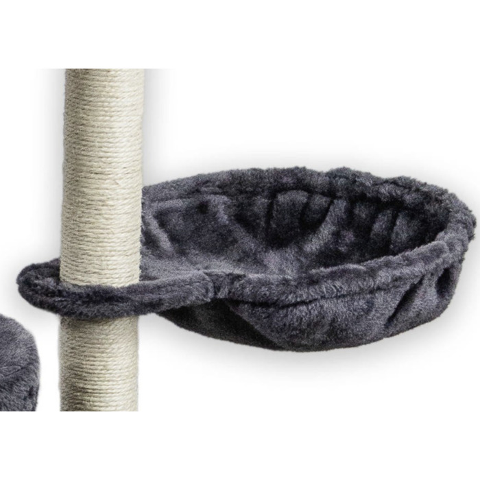 Високий кігтеточка-комплекс для котів Pet HOBBY, сірий, 5 рівнів, 140 см