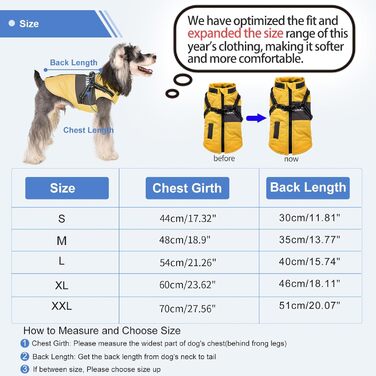 Теплий зимовий одяг для собак - куртка та одяг для цуценят, з світловідбиваючим нашийником, блакитний (XL, жовтий)