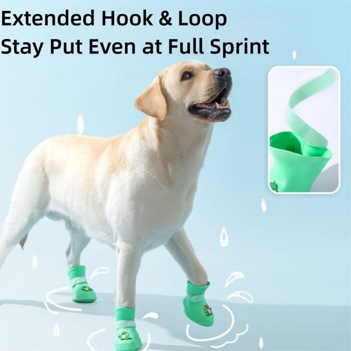 Зимовий теплий теплий одяг для собак з антиковзними підошвами, 4-8 кг, водонепроникний, оливковий зелений