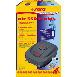 Повітряний компресор Sera Air 550 R Plus, 550 л/год, 4 виходи, тихий, довговічний, модульна система, зворотний клапан, для насичення киснем та декору акваріума