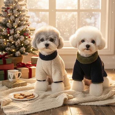 Зимовий комплект: комбінезон та куртка для собак, тепла куртка з флісовою підкладкою, для собак маленьких та середніх порід (2 шт. темно-синій, S)