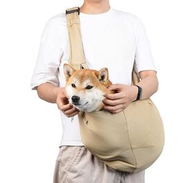 Сумка для собак | Дихаюча переноска для маленьких собак – регульовані плечові та нагрудні ремені, легке аксесуар для вигулу, подорожей, щоденних прогулянок, хакі