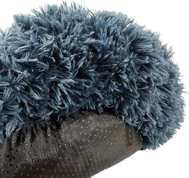 Кругле ліжко для собак та котів Donut, м'яке, пухнасте, темно-сіре, різні розміри та кольори