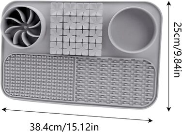 Силіконова килимок-іграшка для собак Licky Mat | Килимок для повільного годування собак | Килимок-нюхалка для цуценят Gray