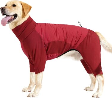 Зимовий теплий одяг для собак - куртка з високим коміром, для цуценят та собак середніх та великих порід, для прогулянок, походів та кемпінгу, сірий колір, розмір L