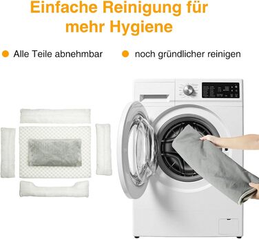 Ортопедичне собаче ліжко Zedelmaier для середніх та великих собак, 90x68x25 см, стійке до подряпин, з товстим матрацом, зручне, знімний чохол, темно-сірий колір