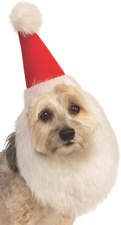 Костюм Святого Миколая для домашніх тварин Rubies Costume, M/L: шапка та борода