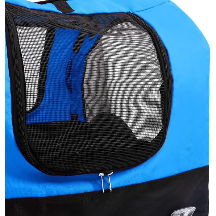 Причіп для велосипеда, 63,5x143x103 см, блакитний та чорний