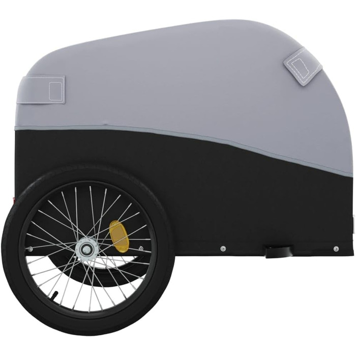 Дитячий причіп-транспортер для собак, чорно-сірий, 45 кг, сталь, легкий монтаж