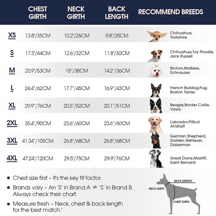 Зимовий теплий намет для собак IECOii, чорний, XL, водонепроникний, з блискавкою, флісовий костюм для великих собак (Бігль, Кокер Спаніель, Бордер Коллі), обхват грудей 76 см