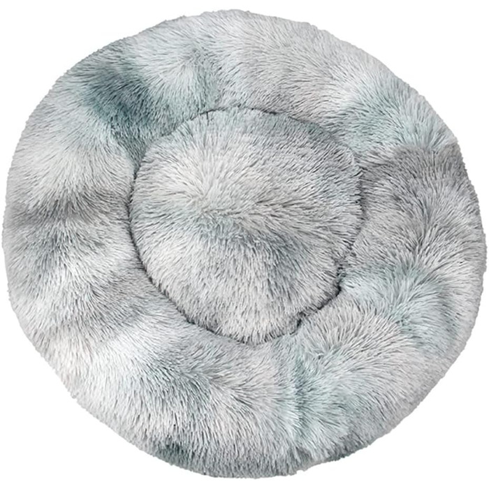 М'яке кругле ліжко для собак та котів Lukery з плюшу, зручне кільце-подушка, м'яке ліжко для собак та котів, підходить для маленьких, середніх та великих тварин (70 см, темно-синій)