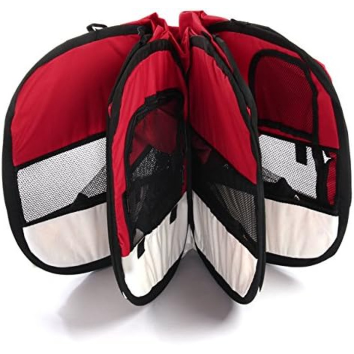 Клітка-загон для кроликів та морських свинок BUNNY BUSINESS, розкладний, тканинна, рожева/блакитна