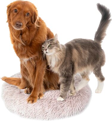 DEFACTO Лежанка для собак, подушка для собак з імітацією льону, лежанка-кошик, підняті бортики, неслизьке дно. Розмір XXL (100x100 см), Бежевий