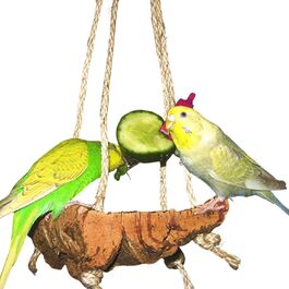 Качеля з корку Vogelgaleria M для птахів – сидіння та точильний камінь