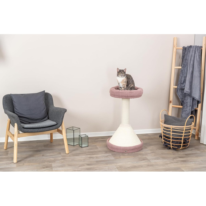 Кігтеточка TRIXIE Viviana (круглий, бежевий) – багатоповерхова, 114 см