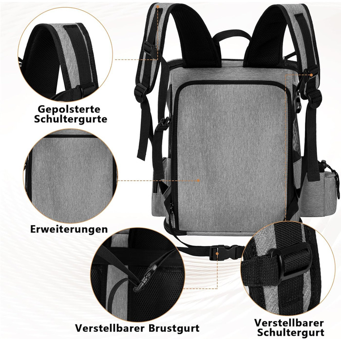 Рюкзак для собак OUUTMEE: переноска для маленьких собак, сірий, розкладне мережеве вікно, вантажопідйомність 10 кг