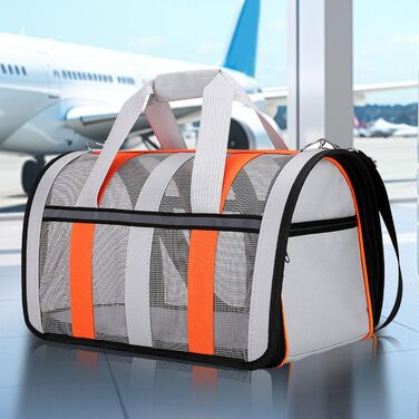 Складана переноска для тварин: зручна переноска для собак та котів з вентиляцією, м'яка сумка для обличчя, легка переноска для подорожей літаком та прогулянок